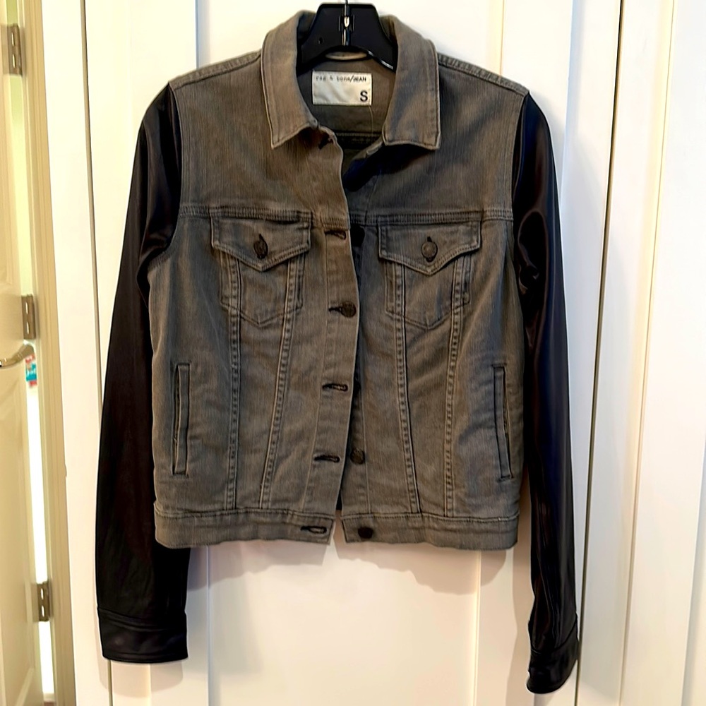 Rag and Bone Size Small Denim and Leather jacket